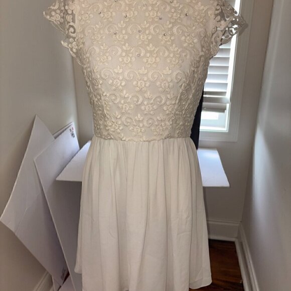 NWT French Connection Maui Lace Fit & Flare Dress 8 Bridal Graduation Shower - Picture 11 of 13
